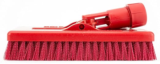SPARTA 3638831EC05 Polyester Rectangle Scrub Brush, Floor Brush, Cleaning Brush With Swivel Head For Cleaning, 8 Inches, Red