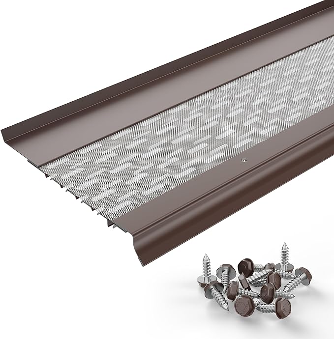 Micromesh 6 inch Gutter Guards Leaf Protection, 1 Feet Sample Pack Royal Brown, Stainless Steel Mesh, Aluminum Gutter Covers, Contractor Grade Gutter Guard from Manufacturer