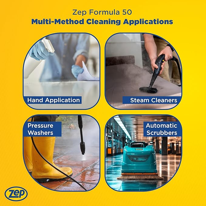 Zep Formula 50 Cleaner and Degreaser- 20 Gallon (Each) 85950 - All-Purpose, Heavy-Duty, Use on Floors, Walls, Unpainted Metal Surfaces, Engines, Grills, Ovens and Fans