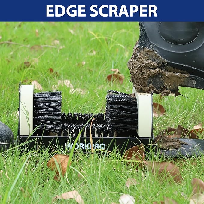 WORKPRO Boot Brush Scraper Outdoor, Shoe Cleaner Brush, Boot Scrubber, Heavy Duty Boot Cleaning Brush, Extra Wide