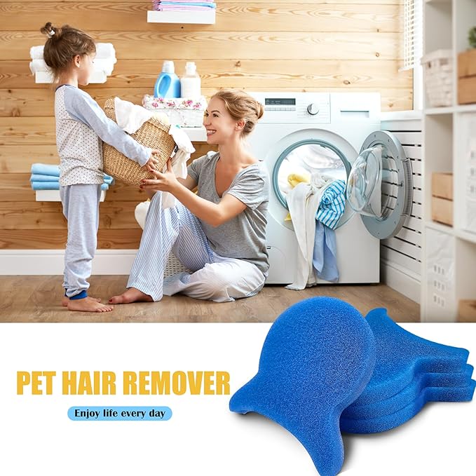 Pet Hair Remover for Laundry, Reusable Dog & Cat Hair Remover Tool, Effectively Removes Pet Hair, Lint and Dander from Bedding and Clothing, Suitable for Washing Machines, Dryers 4PCS