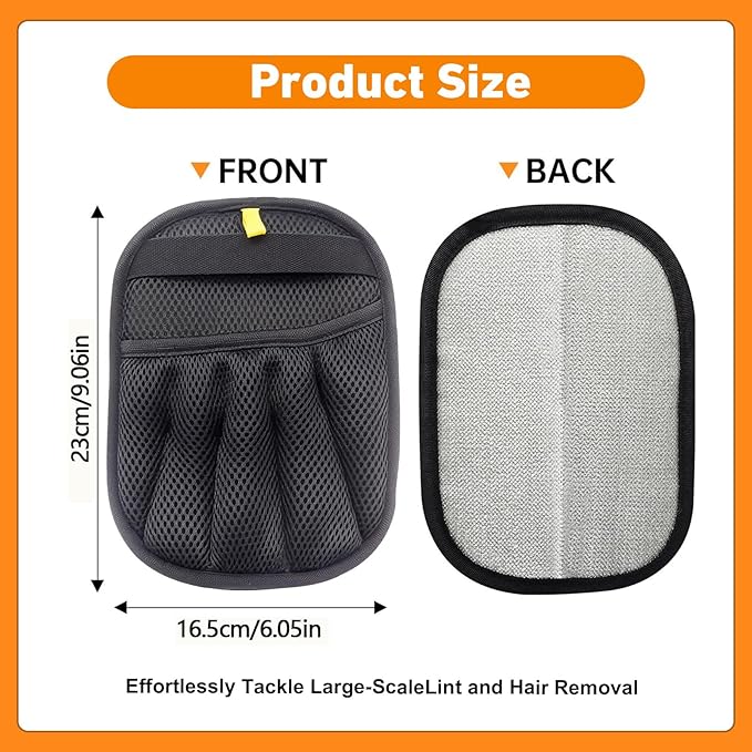 Pet Hair Removal Glove for Cats & Dogs Hair Remover,Reusable Electrostatic Pet Hair Remover Gloves,Magic Brush Pet Hair Removal Tool for Furniture,Couch,Car Seats,Clothing(2Pcs)