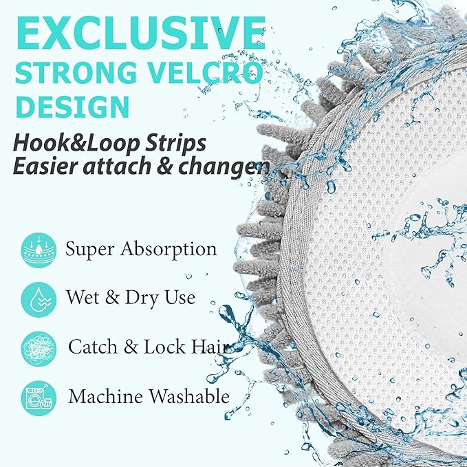S7001 Upgraded Steam&Scrub Mop Pads Kit for Shrak,S8201 S8001 S7000 S7201 S7000AMZ S7005 S7020 S7001C All-in-One Hard Floor Steam Mop (2Green2White2Grey)