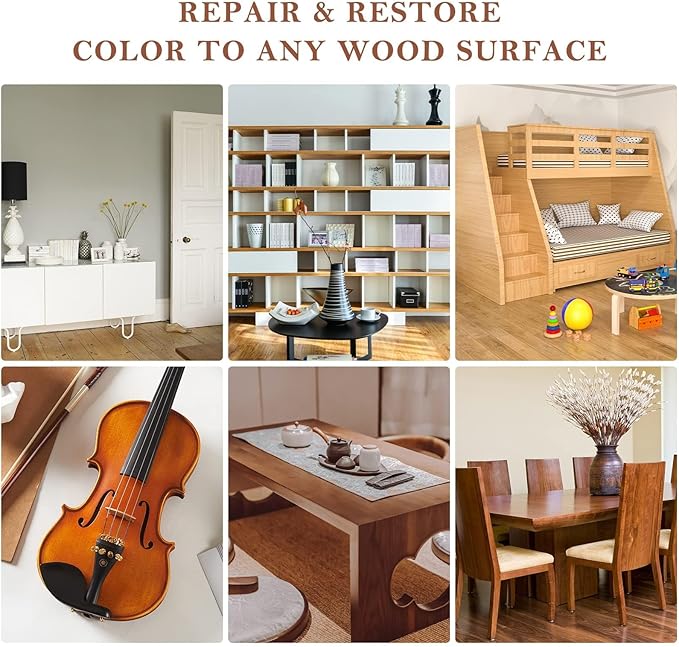 SEISSO Furniture Markers Touch Up - 17PCS Furniture Repair Kit, 8 Colors Wood Markers and Wax Sticks with Sharpener Kit Used for Stains, Scratch, Wood Floors, Stains, Tables, Desks, and Cover Ups