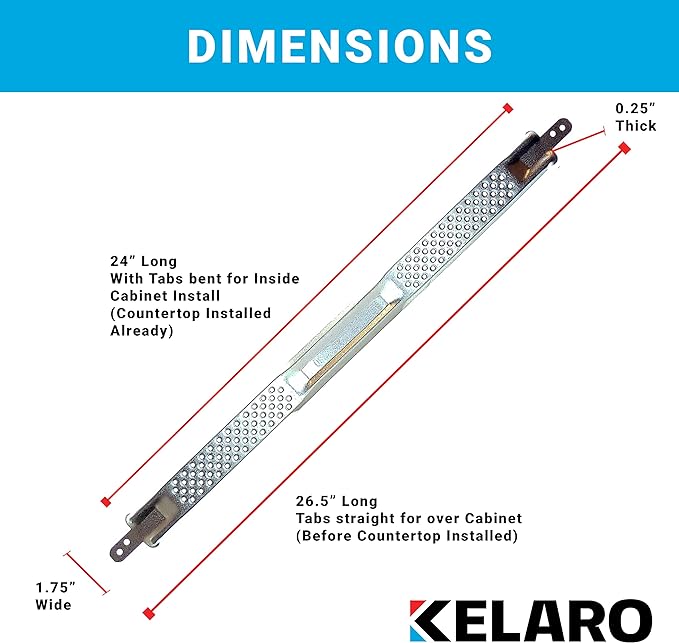 Kelaro EZ Dishwasher Mounting Bracket Kit for Granite and Quartz Countertops (25 Pack) W10426979