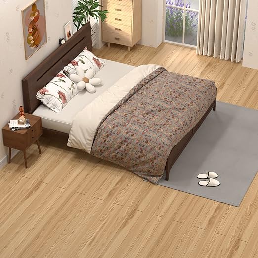 Oxdigi Peel and Stick Vinyl Flooring Roll 23"x 118"/19 Sq.Ft, Thicken Self Adhesive Vinyl Floor Tiles Wood Plank Flooring Waterproof Wear-Resistant for Any Room, Easy DIY Floor Coverings, Nature Wood