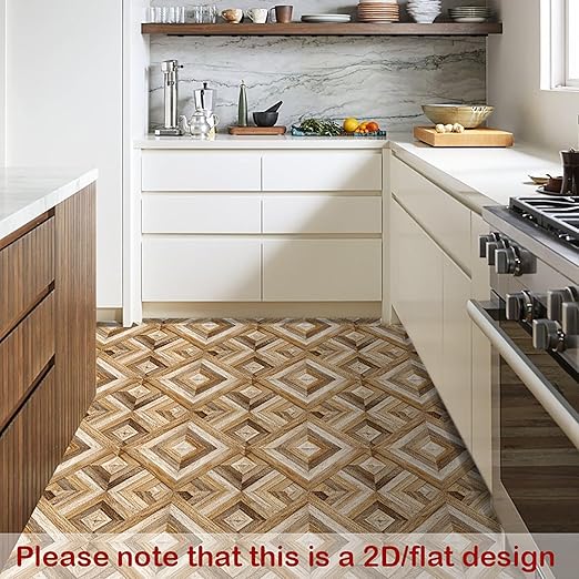Nuxovilar Peel and Stick Vinyl Flooring, 12x12 Inch Geometric Triangle Marble-Look, Self-Adhesive Waterproof Flooring, 10 Pcs