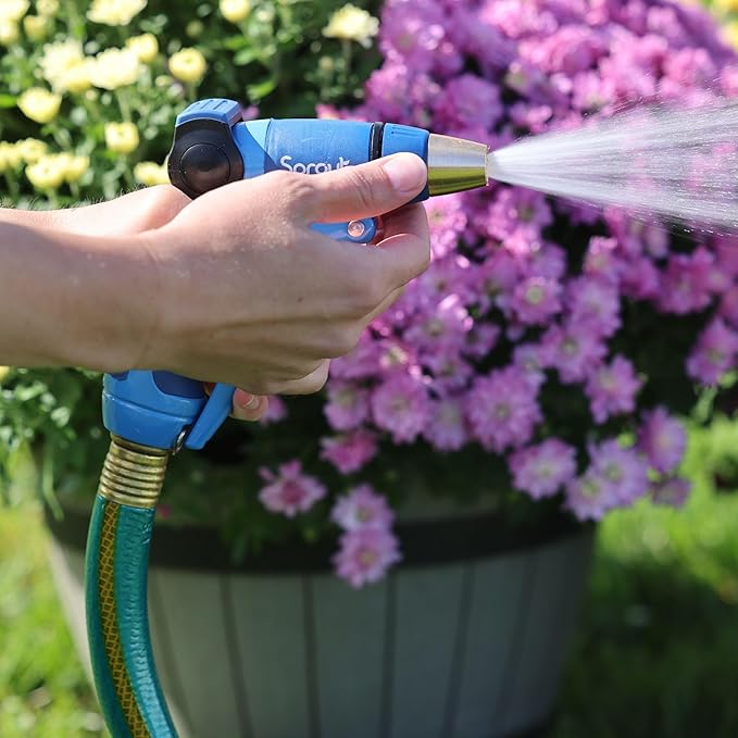 Sprout 65111-AMZ Metal Front Trigger Adjustable Nozzle and QuickConnect Product Adapter Amazon Bundle, Blueberry Blue