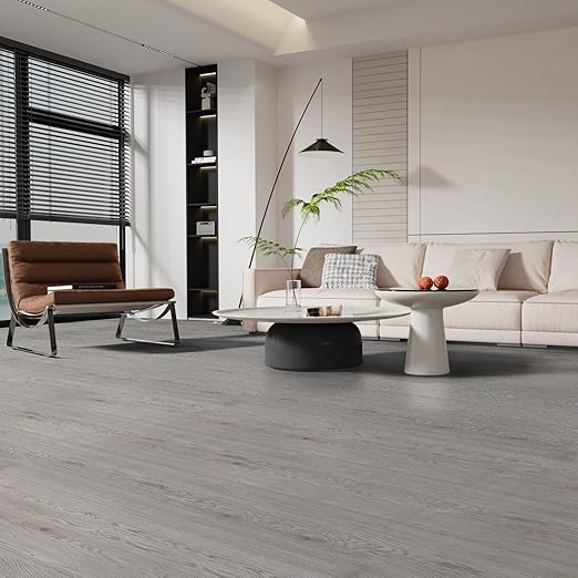 3D Peel and Stick Vinyl Floor Tile Roll Wood Plank Sticker 23"x393"/64 Sq.Ft, for Home Apartment Room Self Adhesive Easy DIY Removable Waterproof Thicken Floor Covering Dark Wood