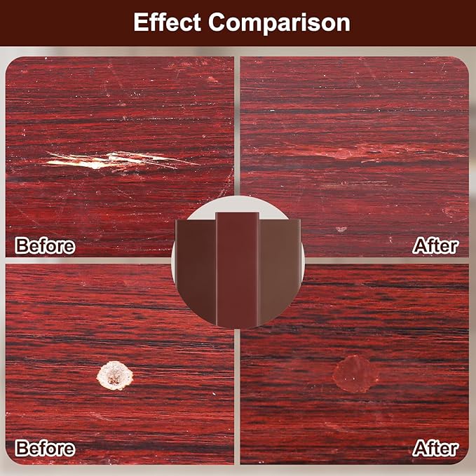 Wood Filler Waxs - 6 Colors Hardwood Floor Scratch Repair Kit, Upgrade Laminate Floor Repair Kit, Vinyl Wood Floor Repair Kit, Furniture Wood Crayons for Scratche Nail Holes Floors Cabinets Doors