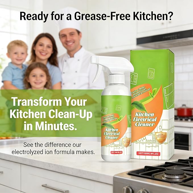 Electrolyzed Ion Kitchen Cleaner Spray - Natural Ingredient Formula & Multi-Purpose Cleaner-Purpose Degreaser for Oven, Stove, Grill, Range Hood & All Kitchen Appliances (2)