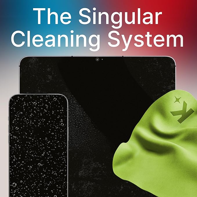 Koala Lens Cleaning Cloth | Japanese Microfiber | Glasses Cleaning Cloths | Eyeglass Lens Cleaner | Eyeglasses, Camera, VR/AR Headset, and Screen Cleaner | Black & Green (Pack of 12)
