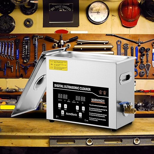 Digital Ultrasonic Cleaner 6L with Timer & Heater 40kHz SUS 304 Stainless Steel Lab Sonic Cleaner for Professional Tools,Metal Parts,Jewelry,Eyeglasses