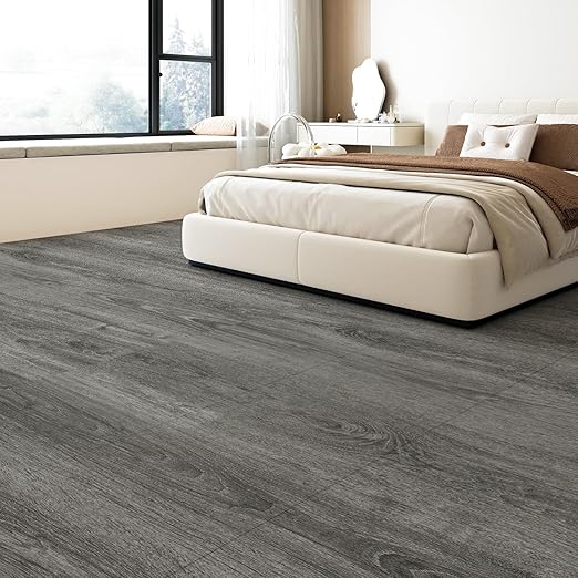 Art3d Peel and Stick Vinyl Floor Tiles 30-Pack 12 x 12 inch, Self Adhesive Waterproof Flooring Wood Planks for Kitchen, Dining Room, Bedrooms, Cover 30 Sq.Ft, Grey Oak