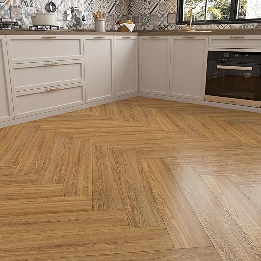 Yenhome 12"X12" Peel and Stick Vinyl Flooring Waterproof 35 Plank Peel and Stick Floor Tile Bathroom Kitchen Flooring Temporary Self Adhesive Floor Tiles for Renter Brown Wood Scratch-Resistant