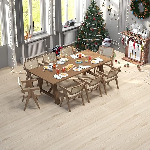 Oxdigi Peel and Stick Vinyl Flooring Roll 23"x 196"/32 Sq.Ft, Thicken Self Adhesive Vinyl Floor Tiles Wood Plank Flooring Waterproof Wear-Resistant for Any Room, Easy DIY Floor Coverings, Light Wood