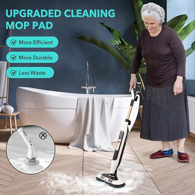 S7000 Magic Sponge Eraser Steam&Scrub Mop Pads Kit for Shrak,S8201 S8001 S7001 S7201 S7000AMZ S7005 S7020 S7001C All-in-One Hard Floor Steam Mop (6White)