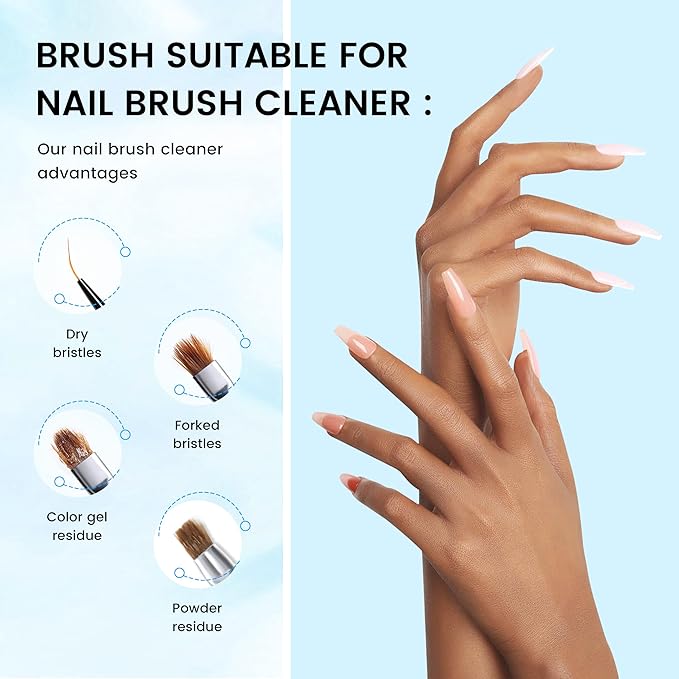 Nail Brush Cleaner 120ml Acrylic Brush Cleaner Efficient Nail Cleaner For Acrylic Powder Nails Professional Brush Cleaner For Acrylic Clean And Maintain Your Nail Brushes With Cleaning Solution