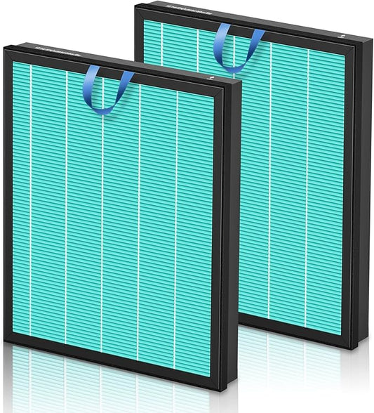 Vital 200S Smoke Remover Replacement Filter for LEVOIT Vital 200S and Vital 200S-P Air Purifier, True HEPA and Activated Carbon Filter, Vital 200S-RF-SR, 2 Pack, Blue