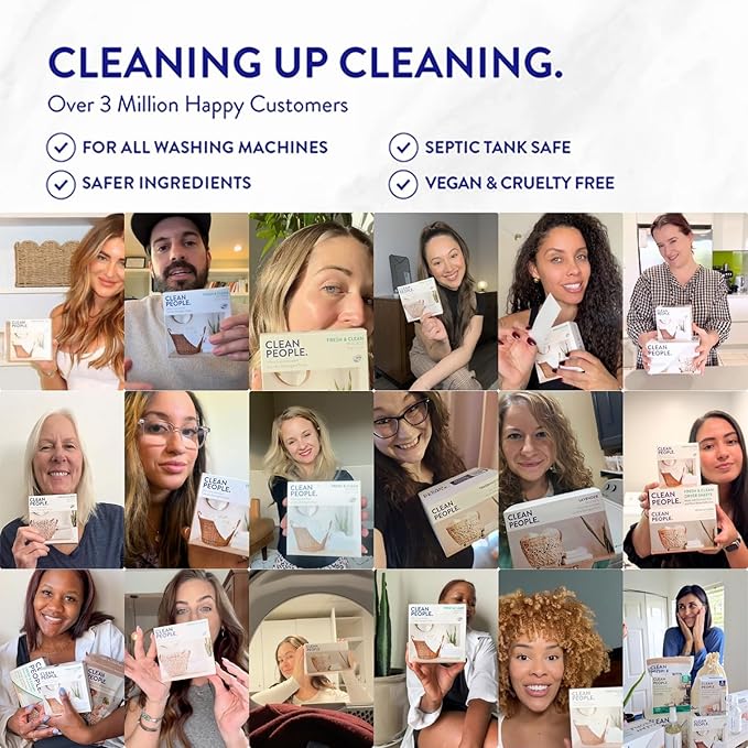 The Clean People Ultra Concentrated Laundry Detergent Pods, 192 Count, Fragrance Free, Plant-Based, Plastic Free, Septic Safe, Good for Sensitive Skin, Effective, Eco-Friendly