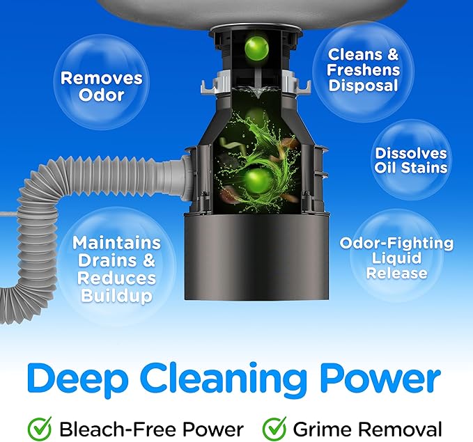 Plink Compac Garbage Disposal Cleaner, Pack of 3, Multi-Color, 30 Count