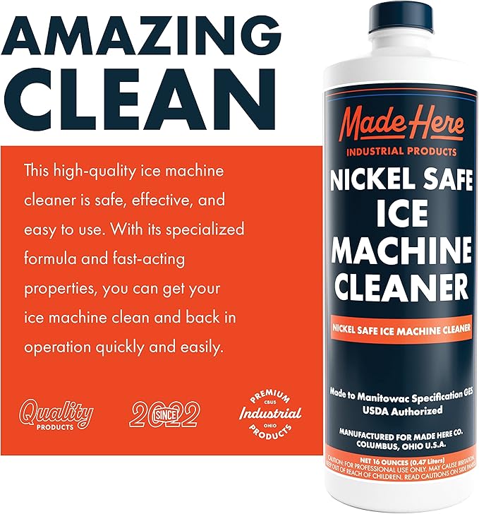 Ice Machine Cleaner - Nickel-Safe Descaler for Effective Cleaning - Ideal for Nickel Components - Ideal for Home or Commercial Use, 16 OZ, Pack of 1