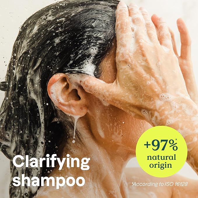 ATTITUDE Clarifying Hair Shampoo, EWG Verified, Restores Shine, Naturally Derived Ingredients, Vegan and Plant Based, Lemon Leaves and White Tea, 16 Fl Oz, (Pack of 2)