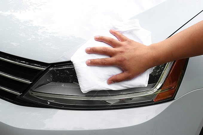 Arkwright W43 Cotton Tshirt Rags - 25 lb Box - (Case of 25) Soft Lint Free Cloths for Cleaning, Streak & Scratch-Free, Professional Grade Bulk Wiping Towels for Polishing, Painting, Staining, White