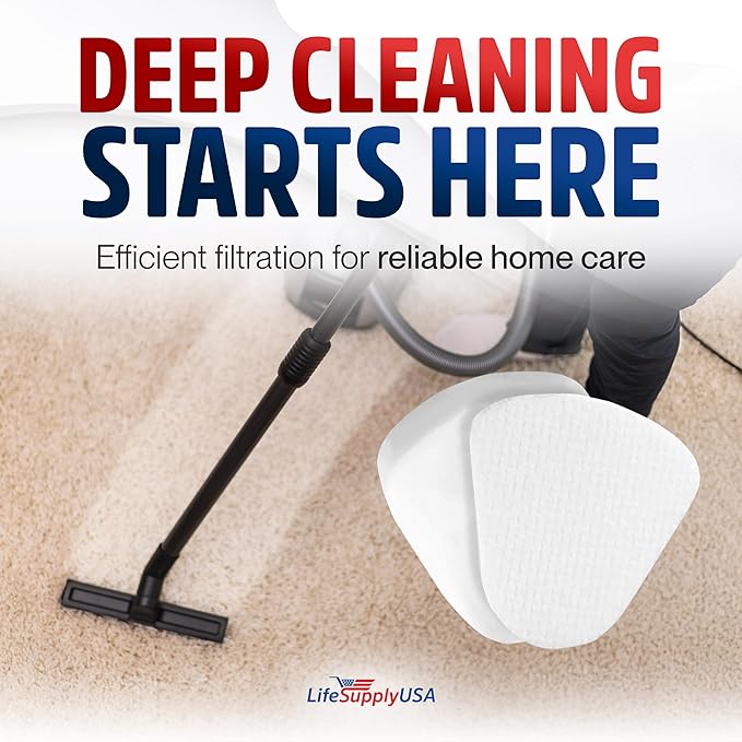 LifeSupplyUSA Vacuum Foam and Felt Filter Replacement Kit Compatible with Shark Navigator Lift-Away Upright Vacuum Cleaners, Part XFF350 (8-Pack)
