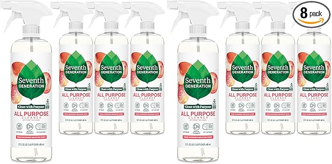 Seventh Generation All Purpose Cleaner, Degreasing Formula, Fresh Morning Meadow Scent, 23 oz (Pack of 8)