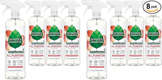 Seventh Generation All Purpose Cleaner, Degreasing Formula, Fresh Morning Meadow Scent, 23 oz (Pack of 8)