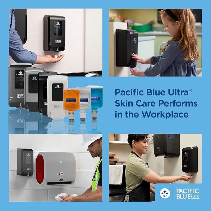 Pacific Blue Ultra Gentle Foam Hand Soap Refill (43716), Compatible Only With Pacific Blue Ultra Automated Touchless Dispenser, Dye and Fragrance Free, 40.5 FL OZ Per Refill, 3 Refills Per Case