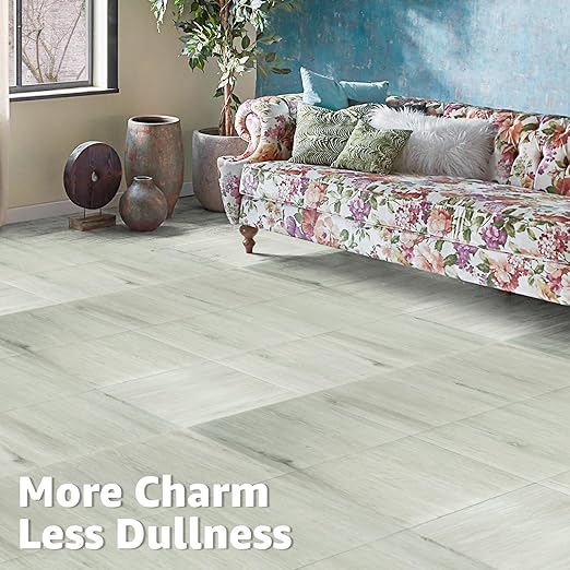 Art3d Peel and Stick Vinyl Floor Tiles 30-Pack 12 x 12 inch, Self Adhesive Waterproof Flooring Wood Planks for Kitchen, Dining Room, Bedrooms, Cover 30 Sq. Ft, White-Washed Oak