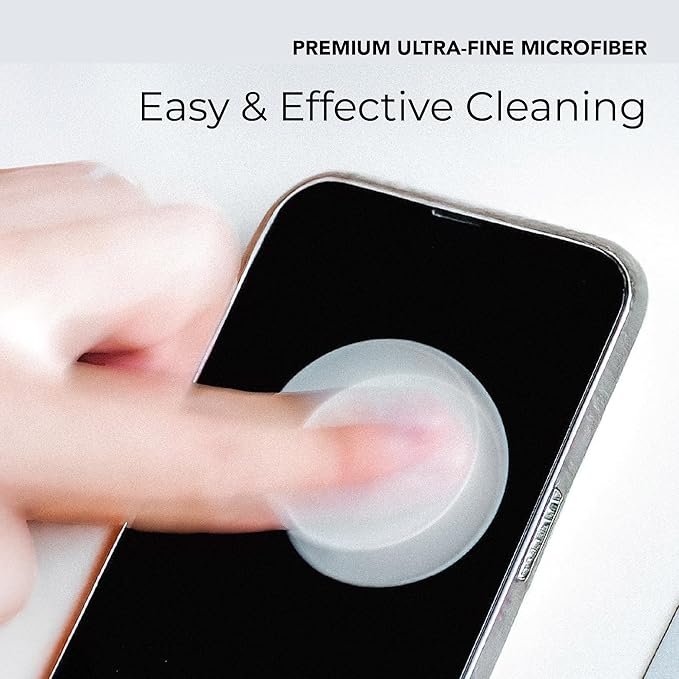 SleekStrip Portable Cleaning Sticker Pad Reusable Screen Cleaner Wipes Lens Cleaner Wipes for Phone iPad Car Touch Screen Display MacBook Computer Laptop Camera Lens Electronic TV Monitor - 1PK (4PCS)