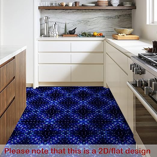 Nuxovilar Peel and Stick Vinyl Floor Tiles - 11.8"x11.8" Colorful Pixel Pattern, 10 Pcs Self-Adhesive Peel and Stick Flooring for Easy Room Upgrade