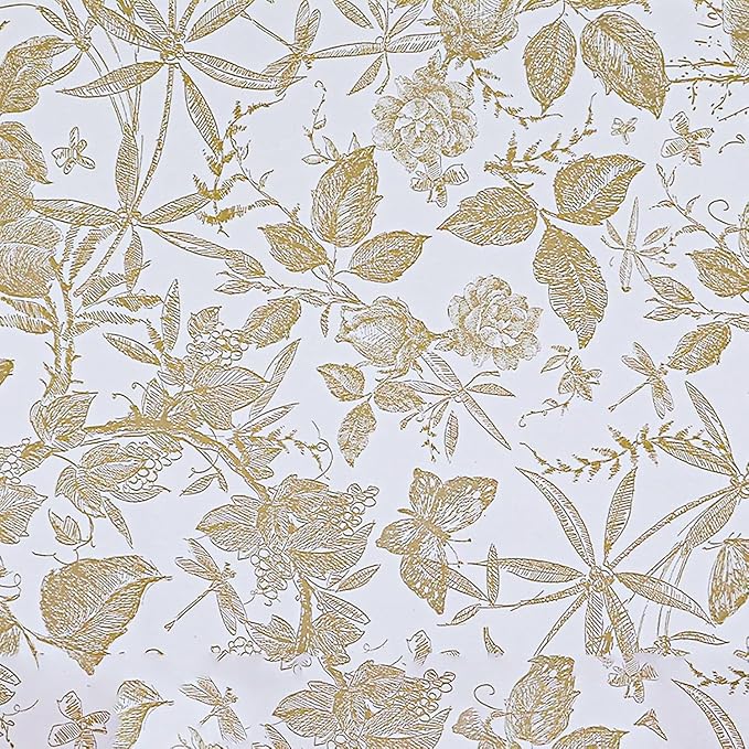 Drawer Liner Contact Paper for Dresser Peel and Stick Wallpaper Sketched Design 15.7x394in Self Adhesive Removable Champagne Maroon Rose Floral Butterfly Vintage Cabinet Shelf Renter Friendly