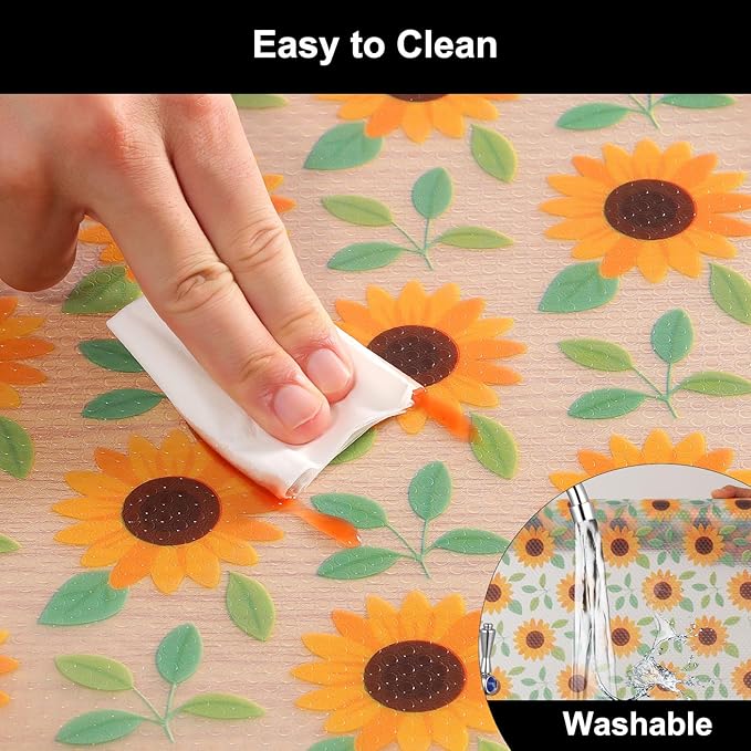 Cooyes Shelf Liner – Premium Non-Adhesive Cabinet & Drawer Liner for Kitchen – Waterproof Shelf Paper with Modern Pattern – Durable EVA Cabinet Mat – Easy to Cut （12" W x 360" L）