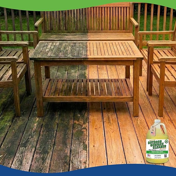 MAX Defender Ready-to-Use Outdoor Cleaner | Eliminates Stains from Mildew, Algae & Lichen | Multi-Surface Cleaner for Decks, Patios, Driveways, Siding, Concrete, Vinyl, Wood, Fences & Outdoor Surfaces