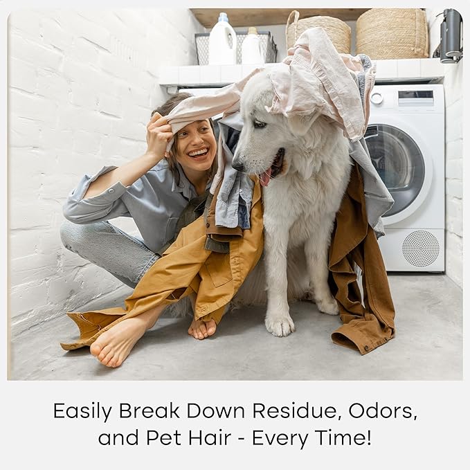 Uproot Clean Laundry Sheets Pro - 30 Pack - Fragrance-Free: Mineral-Powered Laundry Detergent Sheets Travel Pack - Eliminate Clinging Fur, Pet Odors, & Messy Residue - Up to 60 Loads