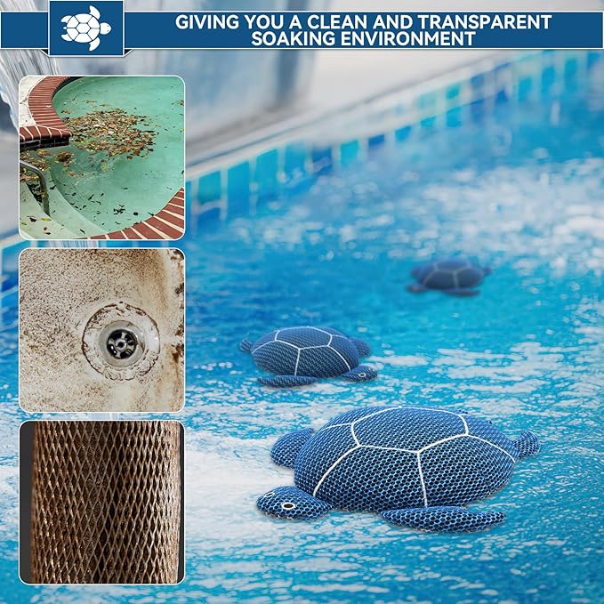 12 Inches Hot Tub Scum Absorber,Hot Tub Sponge for Scum Reusable Spa & Pool Cleaner Hot Tub Oil Absorbing Scum Absorber Keeps Water Clean,Eliminates Scum & Dirt,Blue,1 Pack