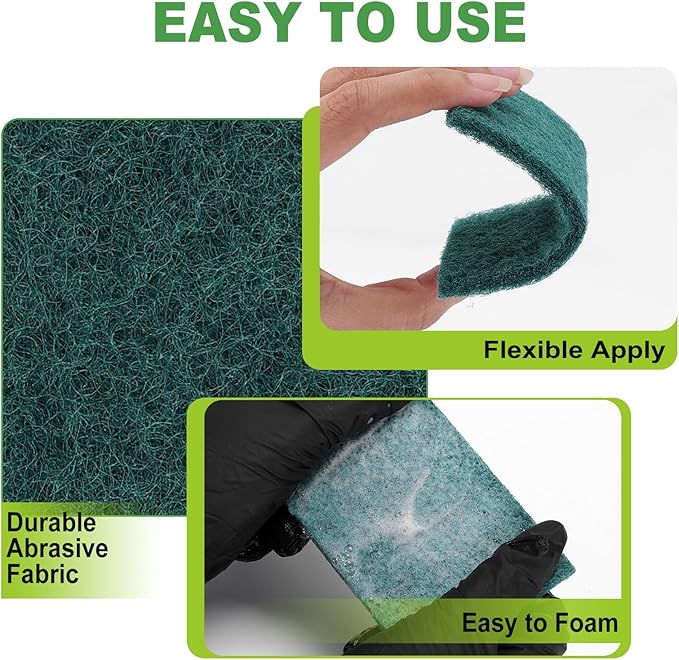 200 Pack Green Scrubbing Pads, Heavy Duty Scouring Pads,Dish Scrubber Reusable for Cleaning, Multipurpose Scrub Pads for Household Kitchen Dishes Pots Pans & Metal Grill- 4.3 x 2.75 x 0.3 Inches
