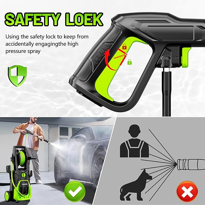 Electric Pressure Washer, 4000PSI 2.8 GPM Power Washer with Foam Cannon 35FT Hose Electric High Pressure Washer for Fences, Patios, Decks, Patios and Cars Powerwasher