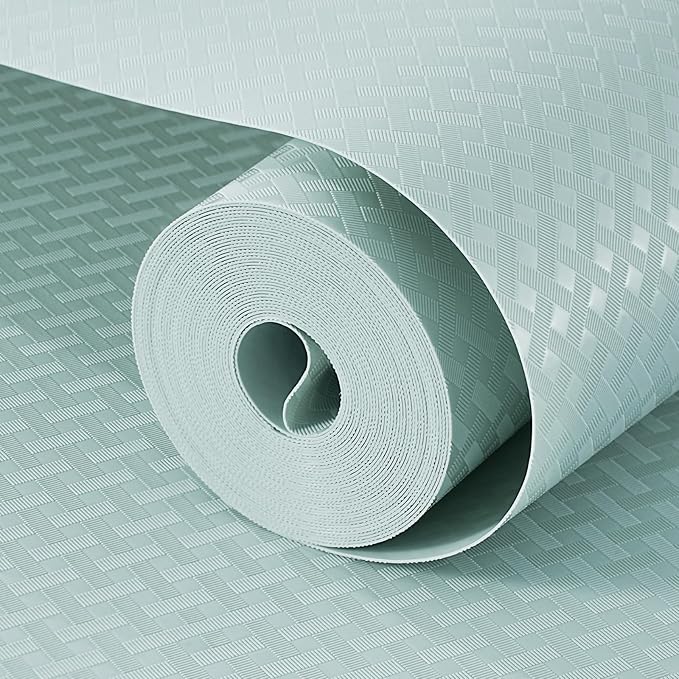 Shelf and Drawer Liner for Kitchen Cabinet, Non-Adhesive 24in x 360in Waterproof Contact Paper Refrigerator Liners Thickened Durable EVA Material Non Slip Mat for Dresser Cupboard Pantry Protector