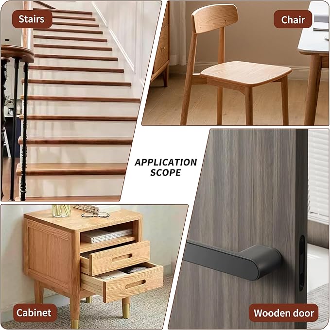 Wood Filler Sticks Black Furniture Scratch Repair Crayons Wood Floor Repair Wax Filler Sticks Furniture Repair Wax Crayons for Wooden Furniture, Floors, Cabinets & Tables