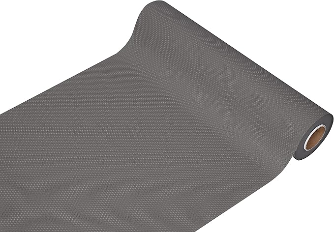 EVALAND Shelf Liners for Kitchen Cabinets Non-Adhesive 12" x 33 FT Gray Drawer Liner Non Slip, Washable Cabinet Liner, Waterproof Shelf Liners for Cabinets, Refrigerator Bathroom Pantry Cabinet Mat