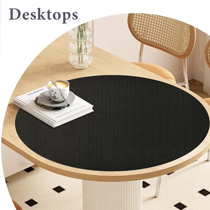 Shelf Liners for Kitchen Cabinets 12in x 20FT, Non Adhesive Drawer Liner Pure Black Thickened Shelf Liner Non-Slip Easy to Clean for Tool Box Refrigerator with Knife and Tape Measure