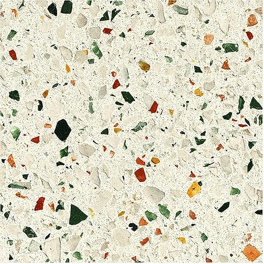 Nuxovilar Peel and Stick Vinyl Floor Tiles, 12x12 Inch Terrazzo Pattern, Self-Adhesive Flooring (10 Pcs)