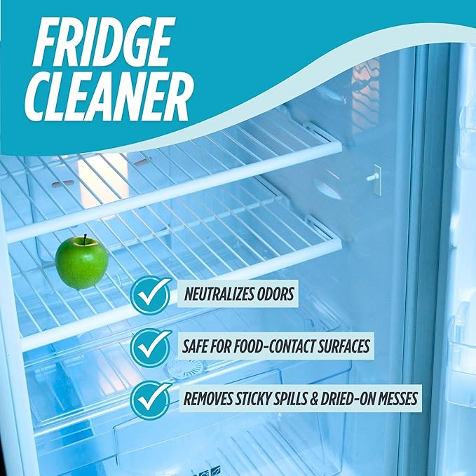 Oh Yuk Fridge Cleaner – 16 oz Concentrate Refill | Makes 4 Spray Bottles | Cleans Inside Refrigerator for Spotless, Food-Contact Safe Surfaces | Lifts Sticky Messes & Dried-On Food