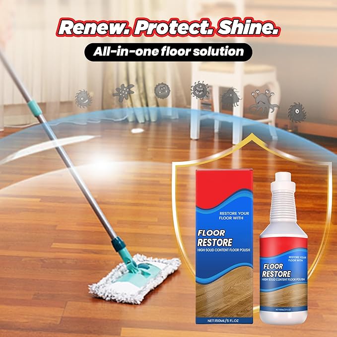 Floor Restore Cleaner - Floor Restorer & Polish for Tile, Shine Wood, Laminate, Vinyl, Bamboo - Flooring Protection Agent (3 pcs)