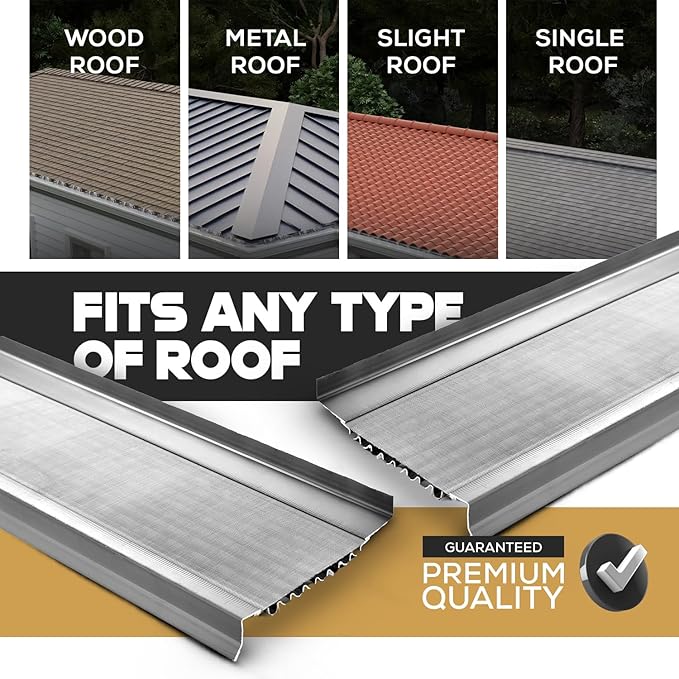 Micromesh 5 inch Gutter Guards Leaf Protection, 1 Feet Sample Pack Green, Stainless Steel Mesh, Aluminum Gutter Covers, Contractor Grade Gutter Guard from Manufacturer